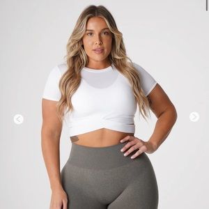 NVGTN white crossbody tee